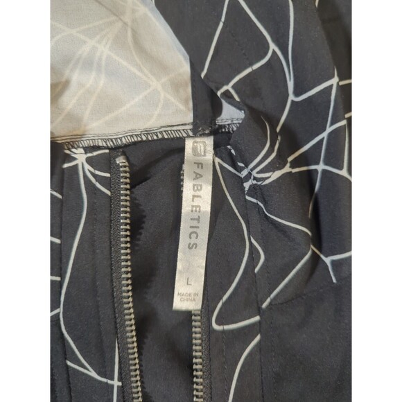 Fabletics Jiae Lightweight Jacket Black White Scribble Women's Size Large - Picture 10 of 15